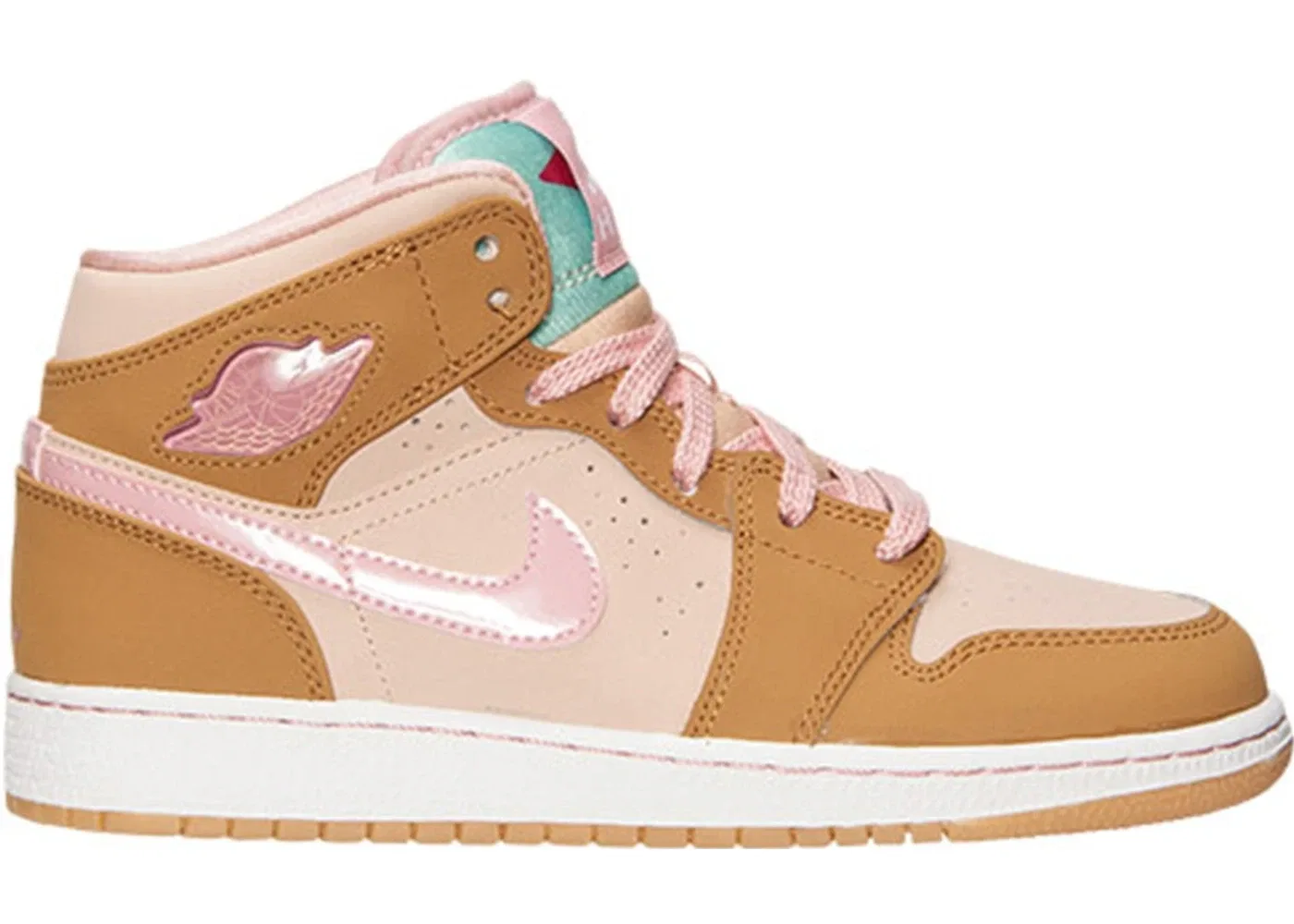 Детские кроссовки Lifestyle Jordan 1 Retro Jordan, Wheat Pink Glaze Shimmer