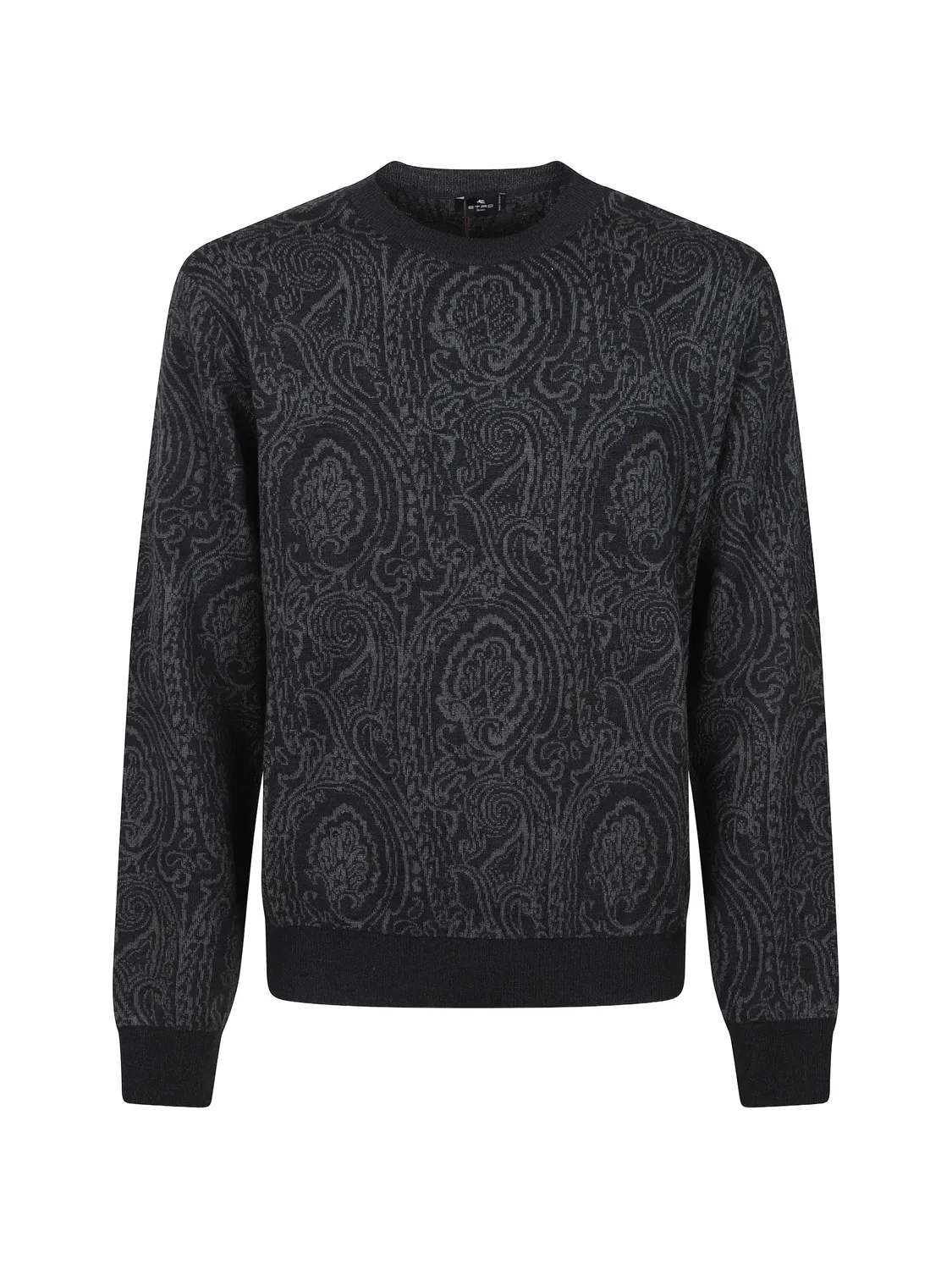 Жаккардовый свитер с узором пейсли Etro, черный