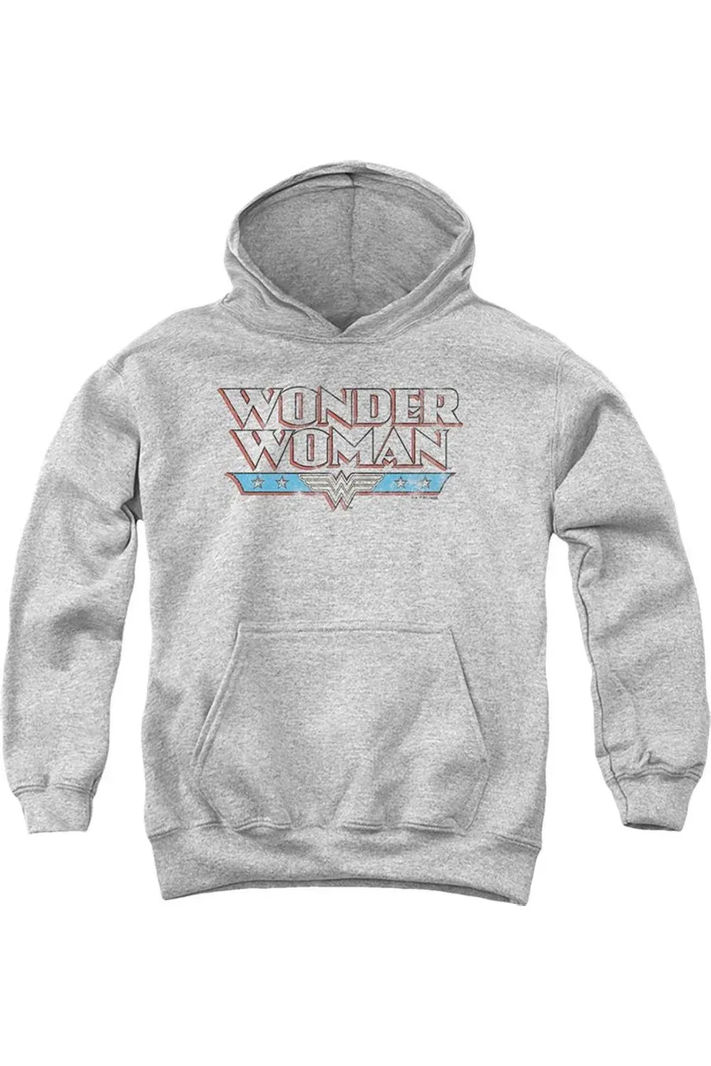 Детское худи с капюшоном Wonder Woman Wonderwoman Retro 2 Gildan, Athletic Heather