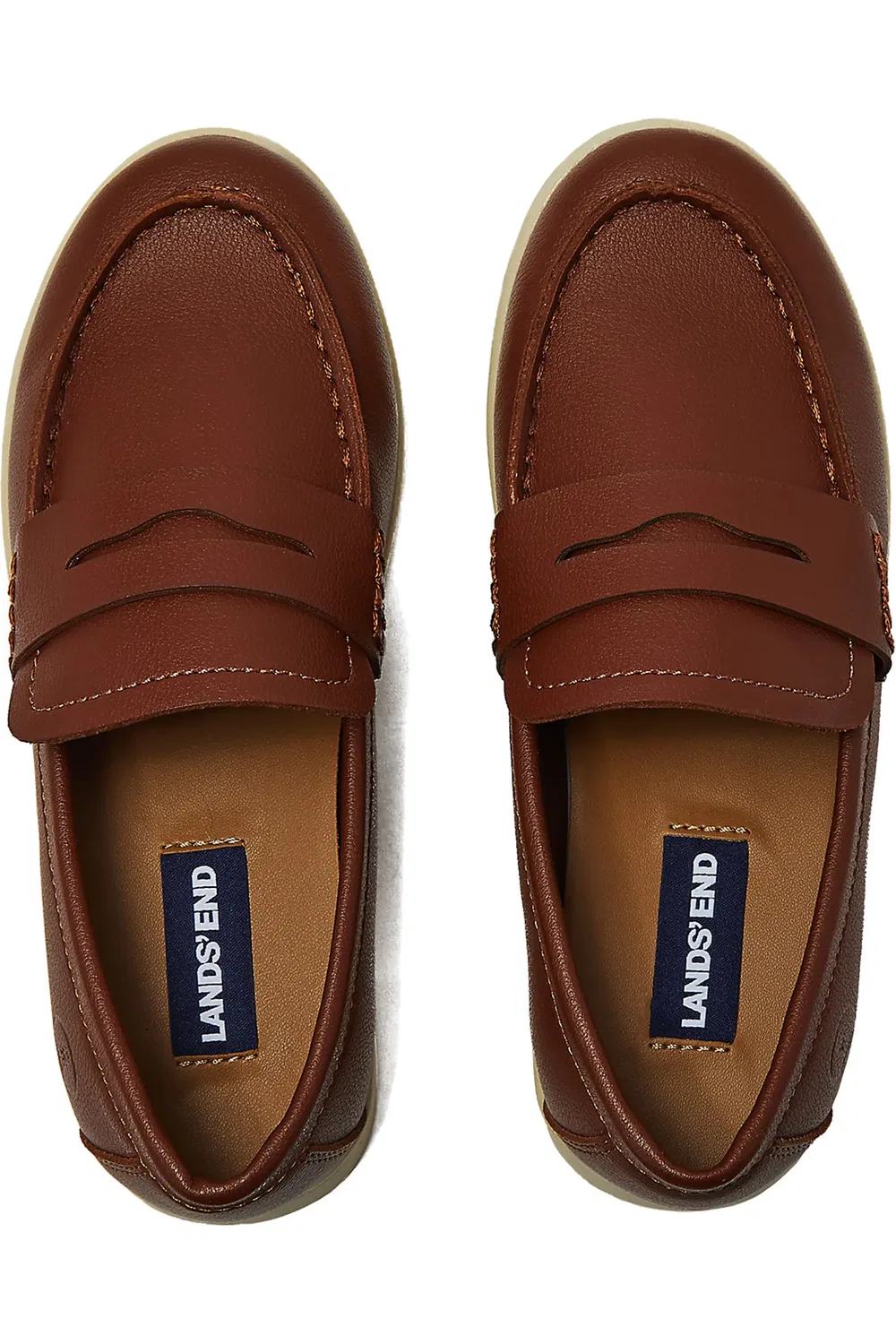Детские туфли лоферы slip-on Lands' End, Rustic Brown — фото 3