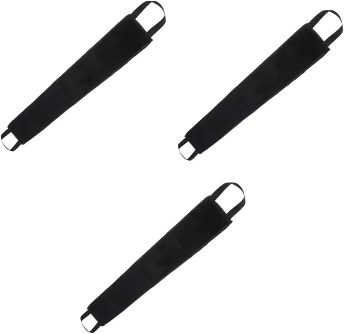 Скраб для спины из 6 штук, Alipis, 81x11x0.2 см, Black