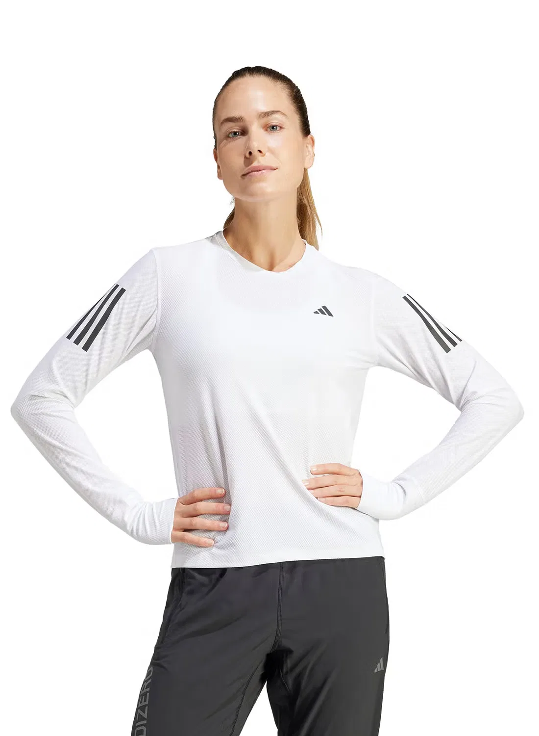 Лонгслив с длинным рукавом Own the Run Adidas, белый