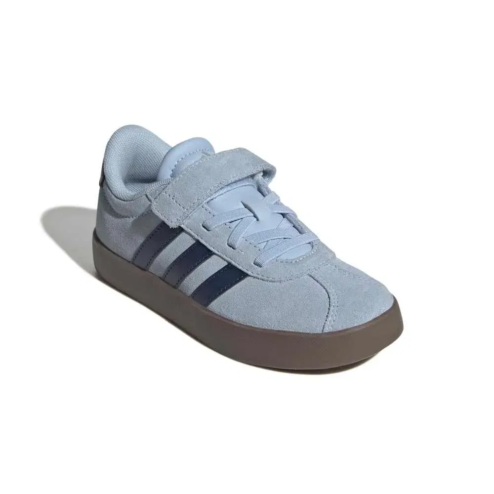 Детские кроссовки на липучке VL Court 3.0 Adidas, Blue — фото 2
