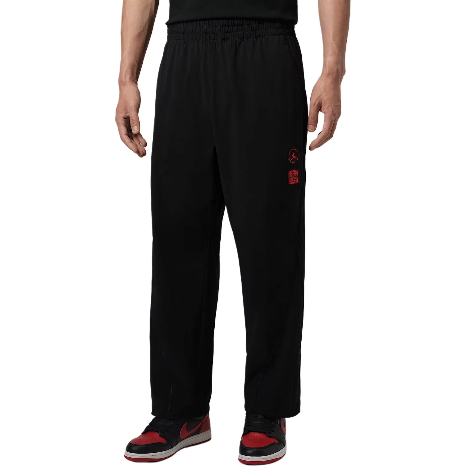 Мужские спортивные брюки casual с брендом Jordan, Цвет Black/Black/Black/University Red