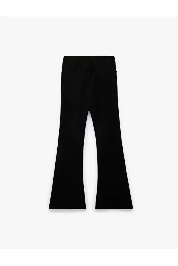 Детские леггинсы для девочек с флиртом Koton, Black — фото 4