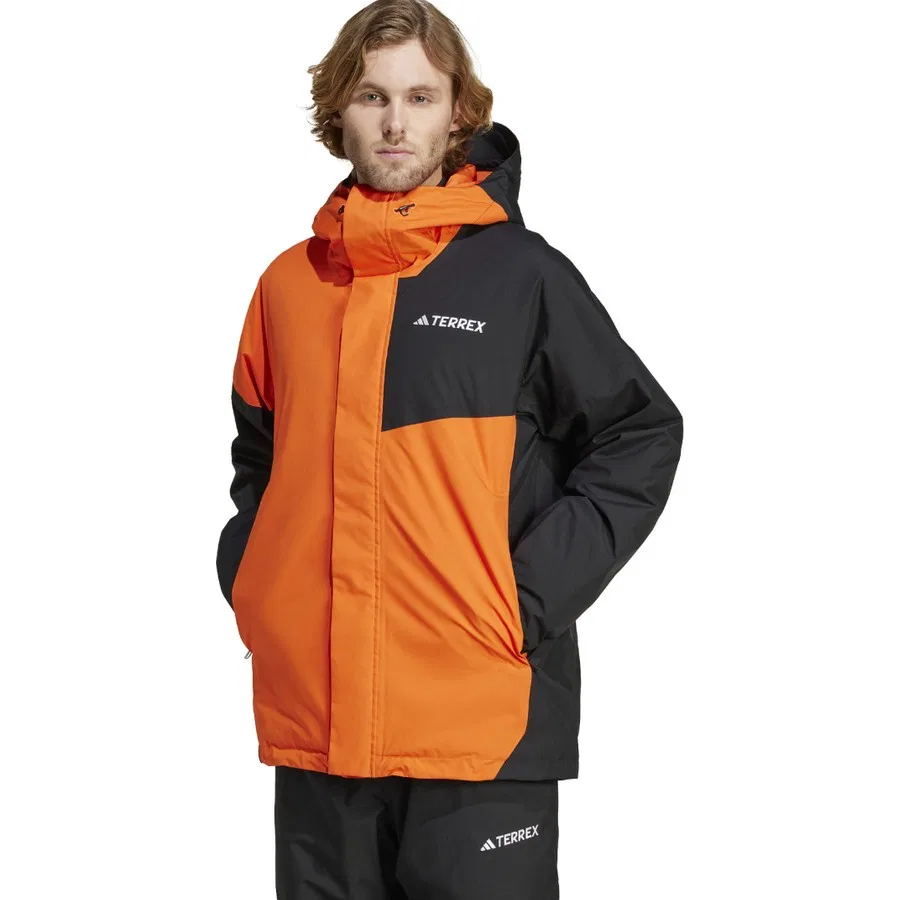 Мужская ветровка adidas Terrex 2l Rain Rdy, Черный/Светло-оранжевый