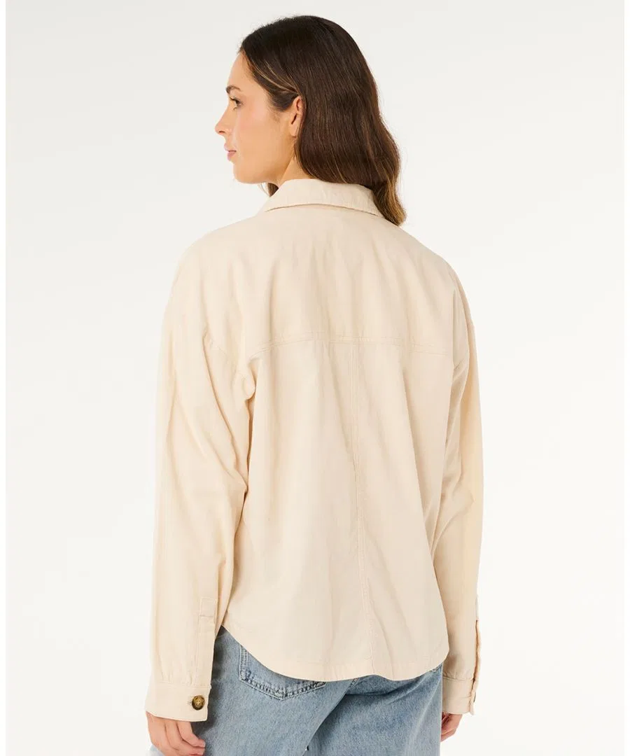 Женская куртка из хлопкового вельвета Keepsakes Washed Cord Rip Curl, Stone — фото 3