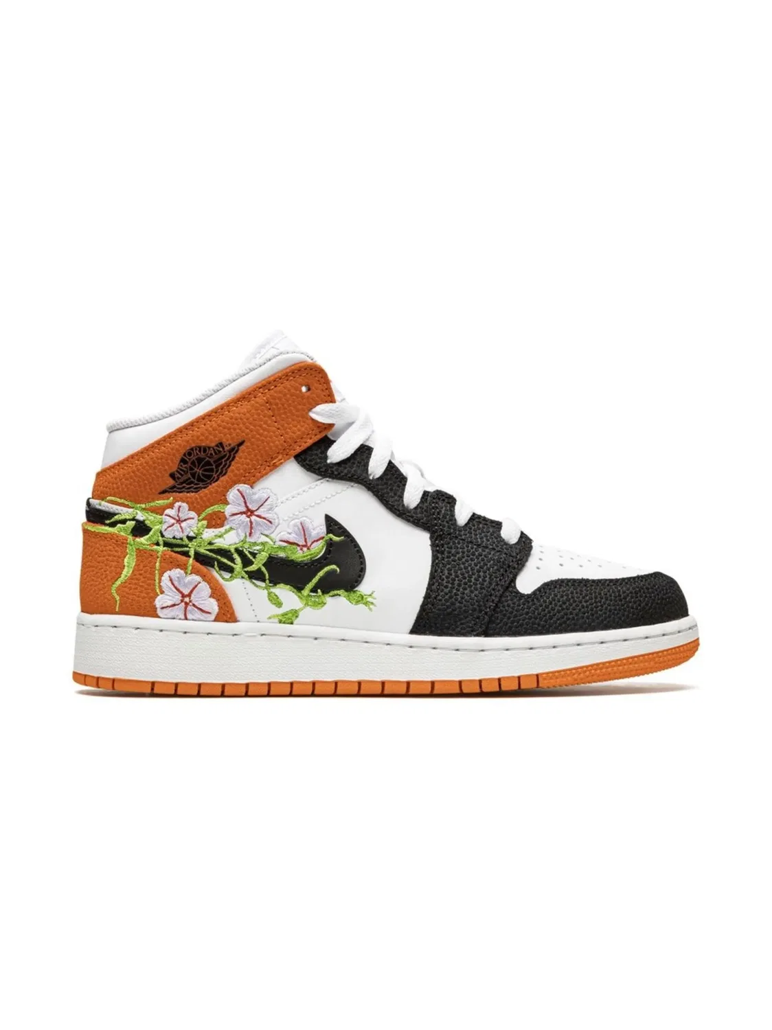 Кроссовки Air Jordan 1 Mid Basketball Blossom, черный — фото 2