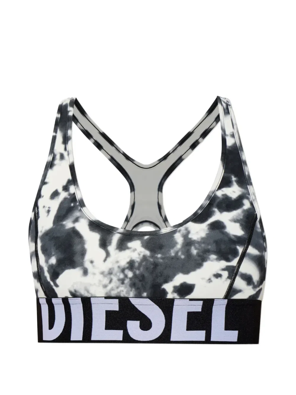 Спортивный топ Allison-D-Pop с принтом тай-дай Diesel, черный