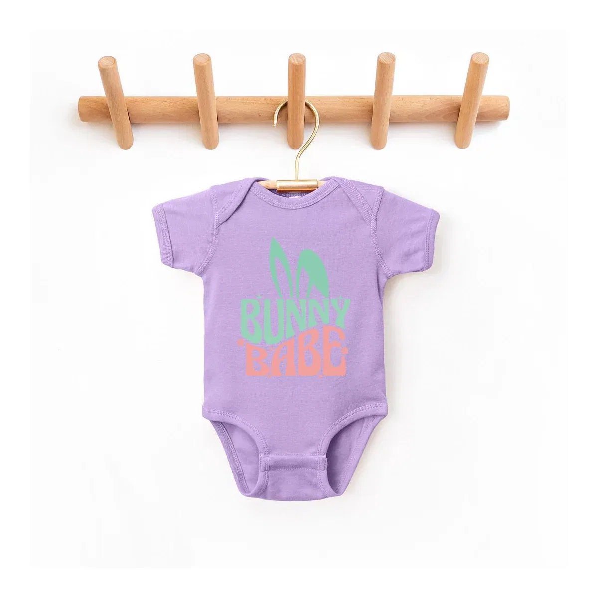 Детское боди с коротким рукавом Bunny Babe With Ears The Juniper Shop, Lavender