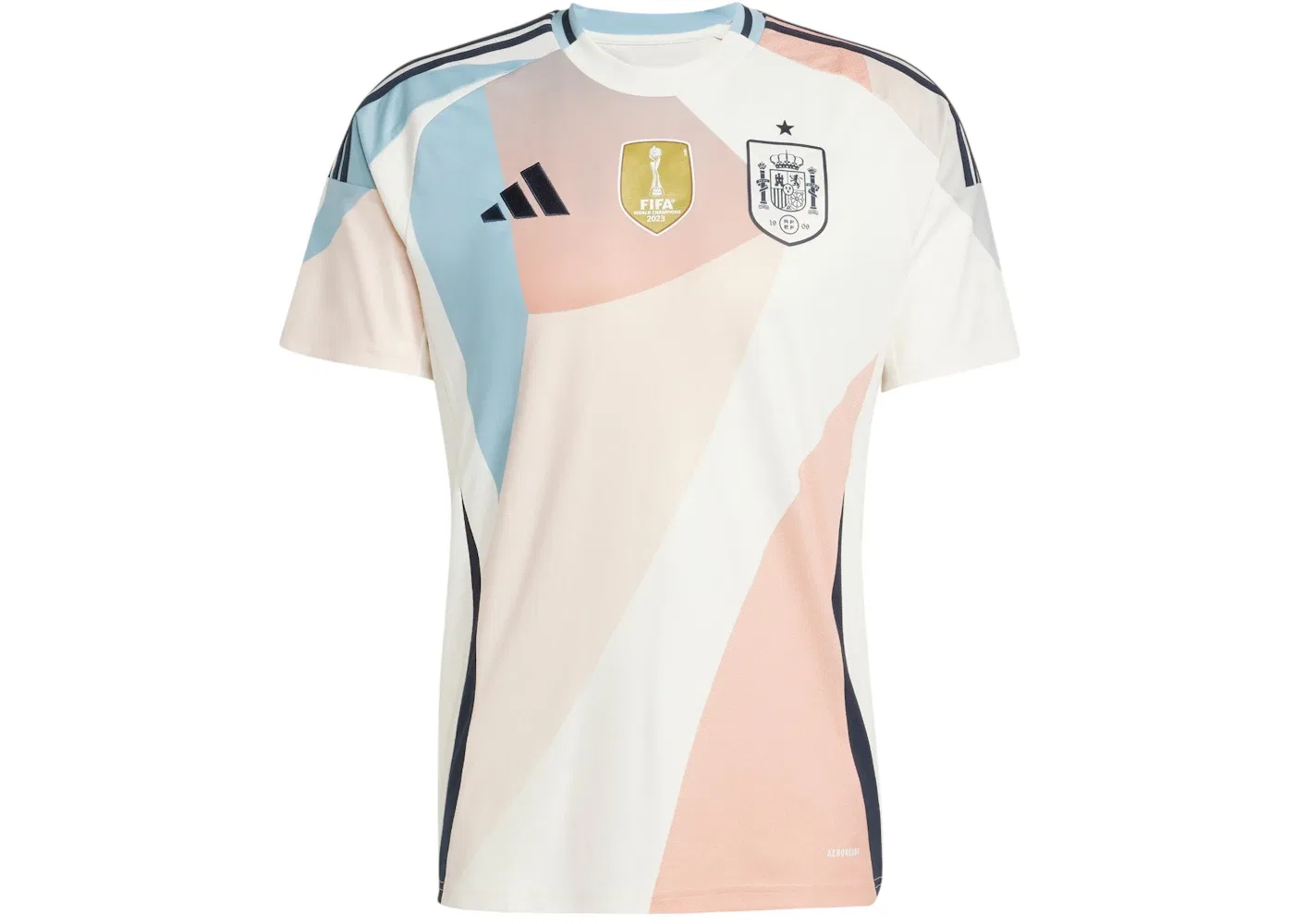 Мужская футбольная джерси с длинным рукавом Adidas Spain 25 (Women'S Team) Away Jersey, Chalk White