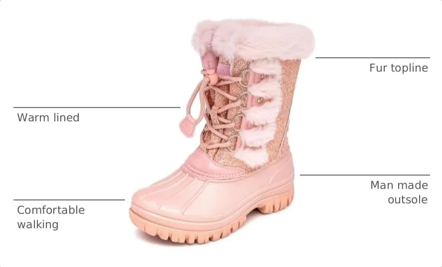 Детские зимние сапоги для девочек с утеплённой подкладкой Icelyn London Fog, Pink — фото 3