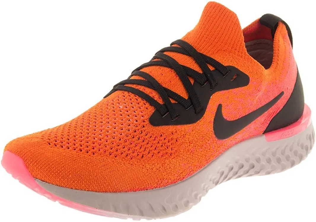 Детские кроссовки для бега с принтом Epic React Flyknit Nike, Copper Flash/Black — фото 2