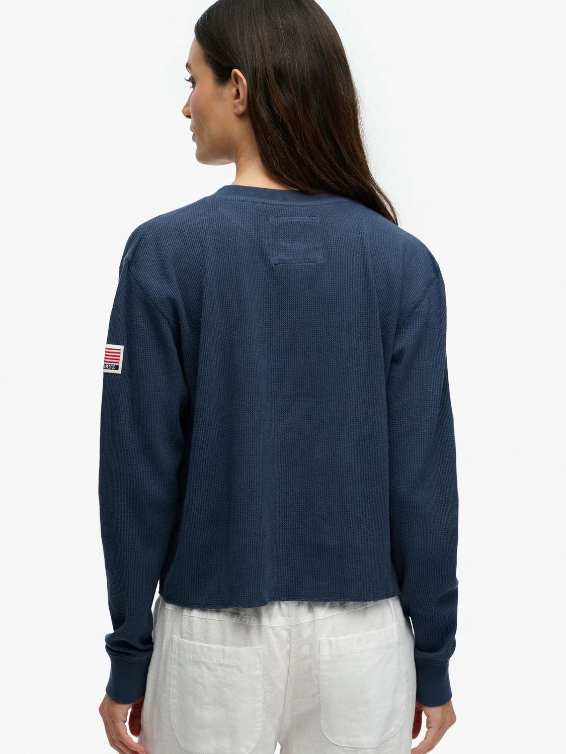 Футболка с длинным рукавом Athletic Essential Graphic Superdry, синий — фото 3