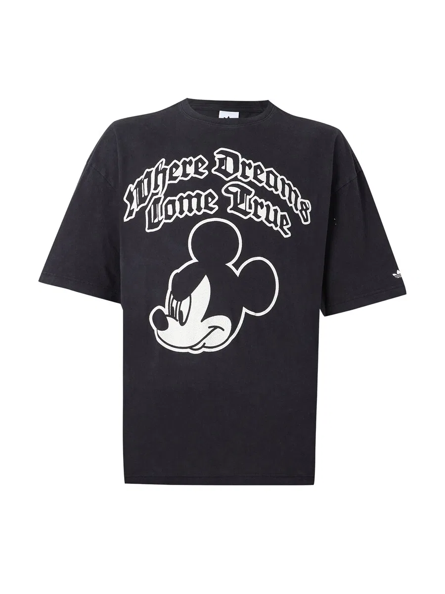 Футболка ADIDAS ORIGINALS 'Disney Micky Maus Dreams' черного цвета