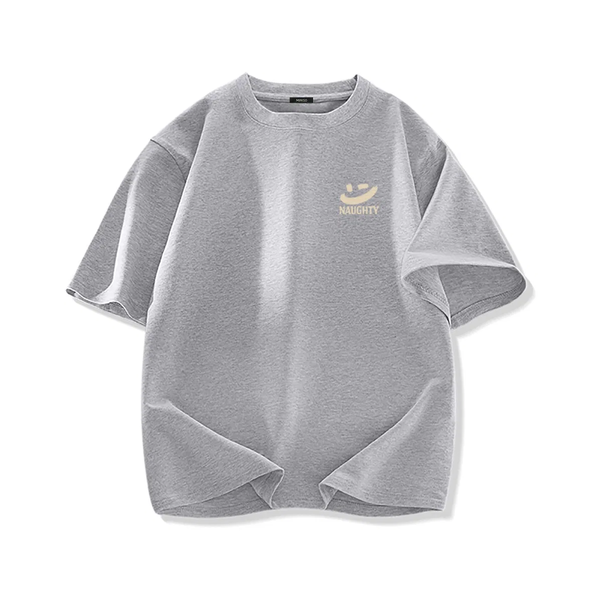 Детская футболка с принтом Unisex MINISO, Heather Gray