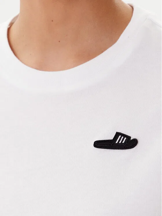 Футболка regular fit Slide Graphic Adidas, белый — фото 4