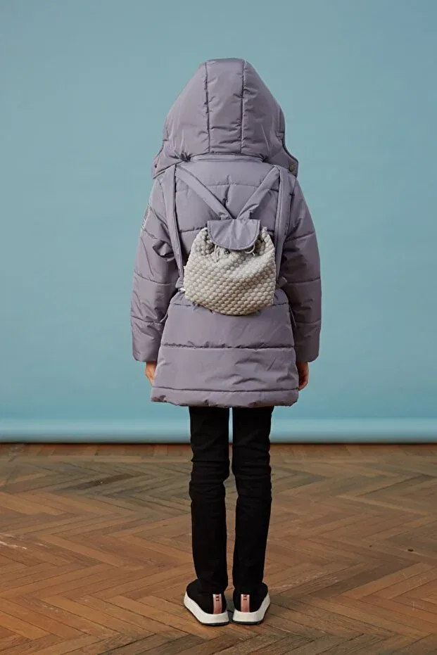 Детское пальто для девочек с длинным рукавом Men Anorak, Gray — фото 3