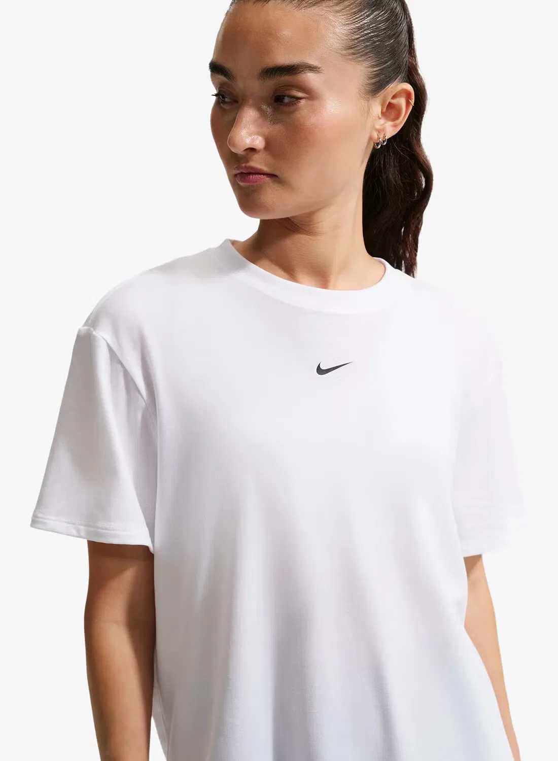 Топ Nike One relaxed dri-fit, белый — фото 3