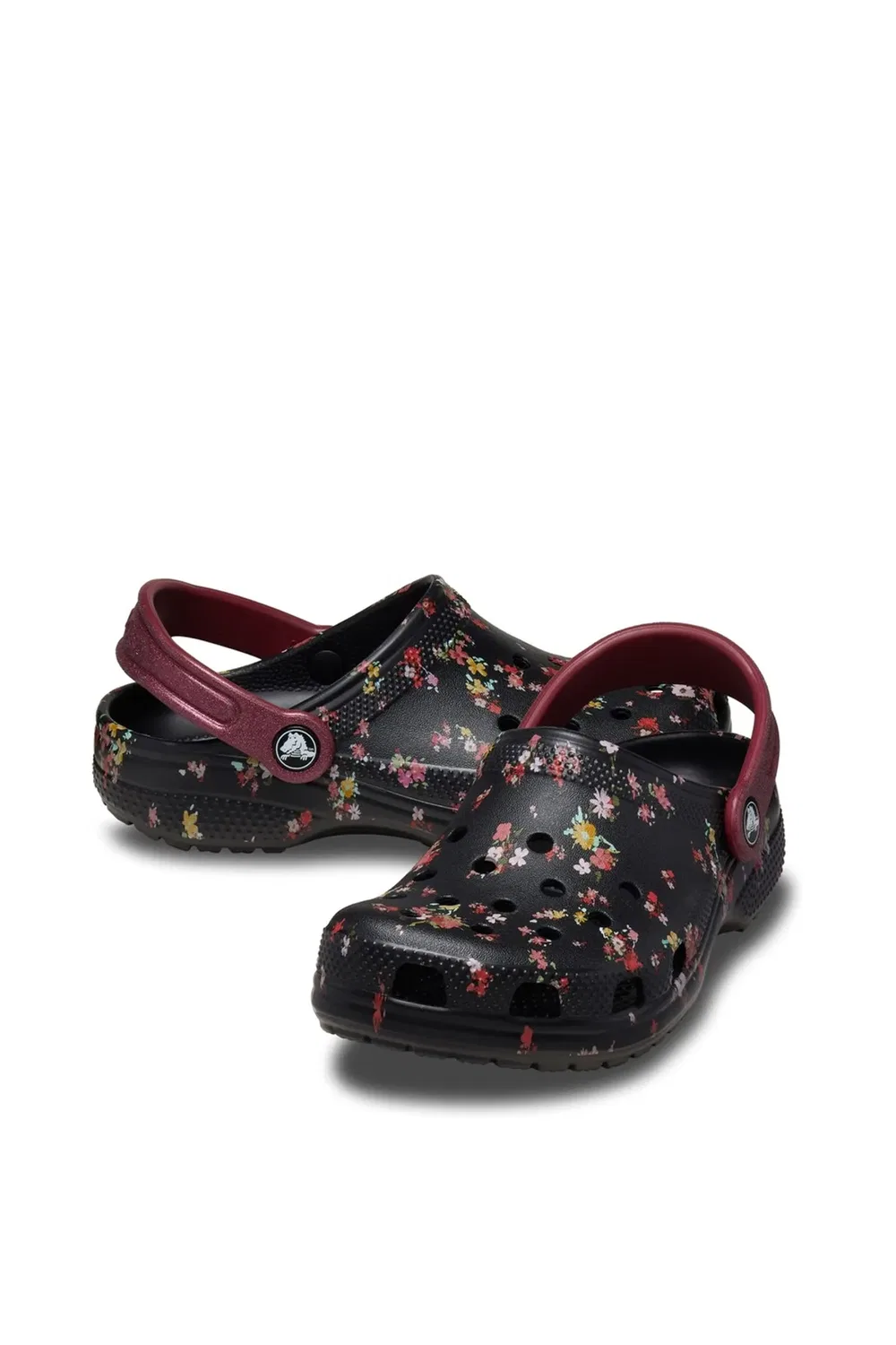 Детские классические клоги с графическим принтом Crocs, Black — фото 3