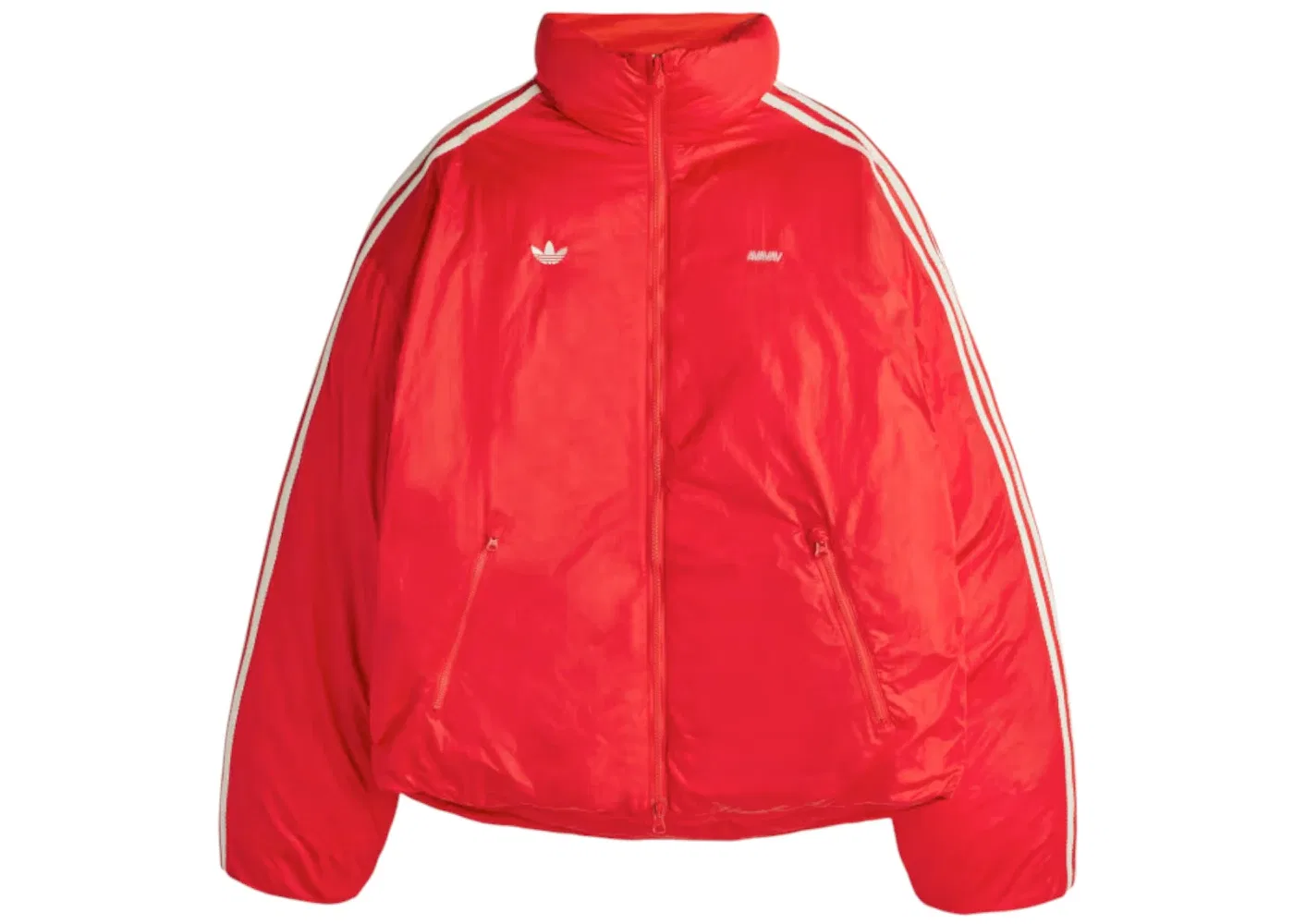 Мужская куртка-пуховик с принтом Adidas x Avavav Puffer Jacket, Scarlet Red