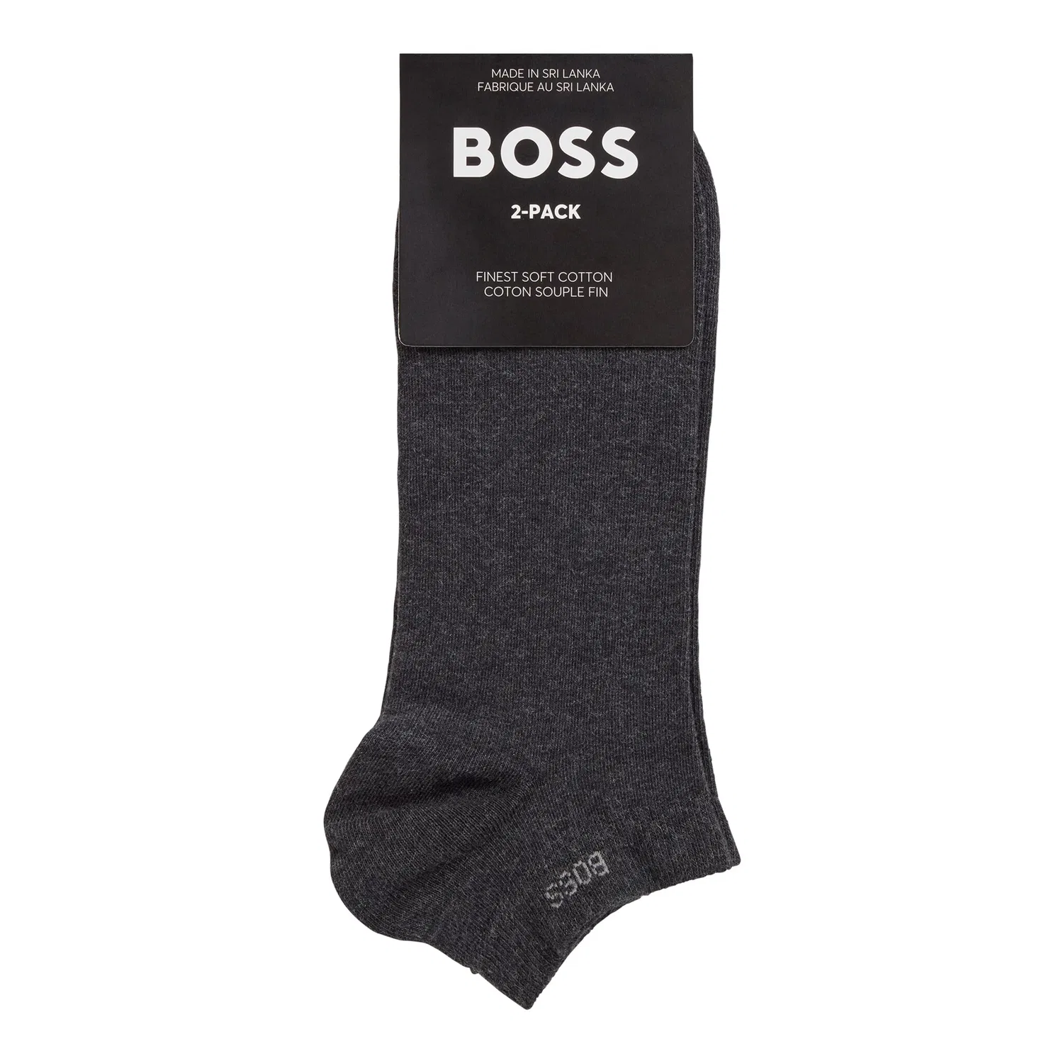 Мужские низкие носки-следки с усиленными зонами BOSS, Dark Grey — фото 2