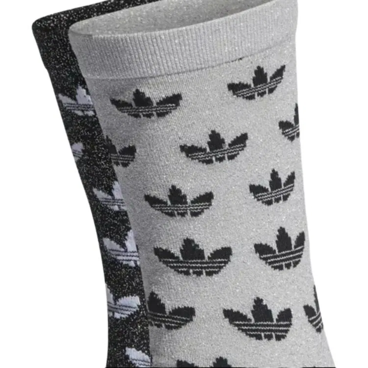 Женские гольфы 2 пары Adidas Originals, Black/Gray — фото 3