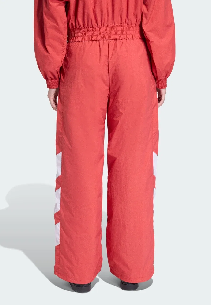 Брюки Adidas Originals Wide leg Pants 'BLOCKED WASHED TRACK' клюквенного цвета — фото 3