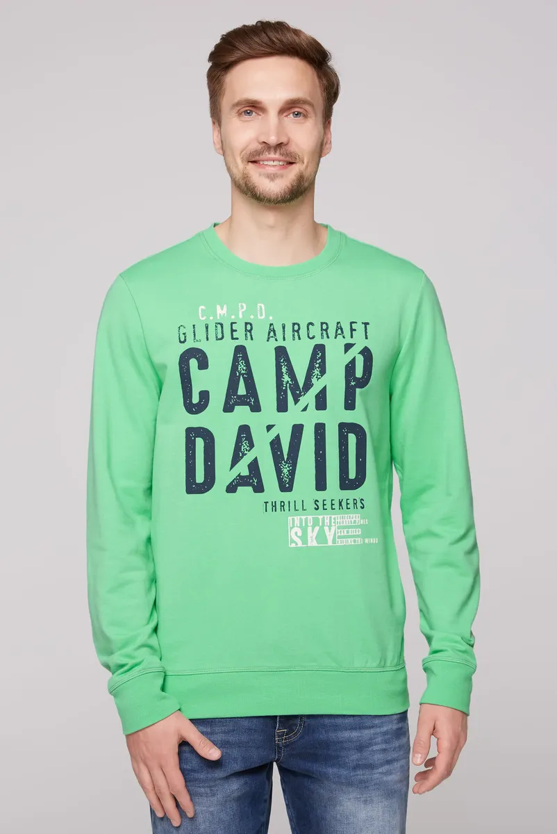 

Свитер CAMP DAVID из хлопка, зеленый