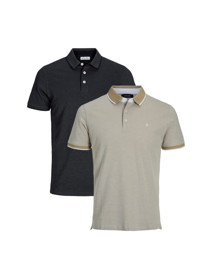 

Футболка поло Jack & Jones, цвет beige/schwarz