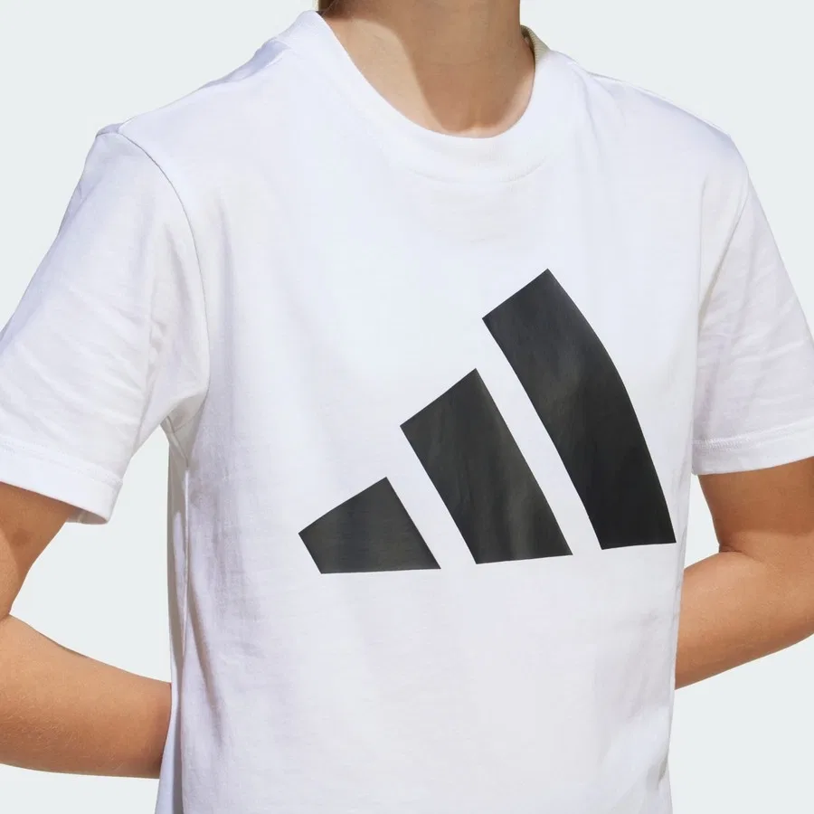 Комплект из футболки и шорт с принтом adidas Essentials Tee Set, adidas, Бело-черный — фото 4