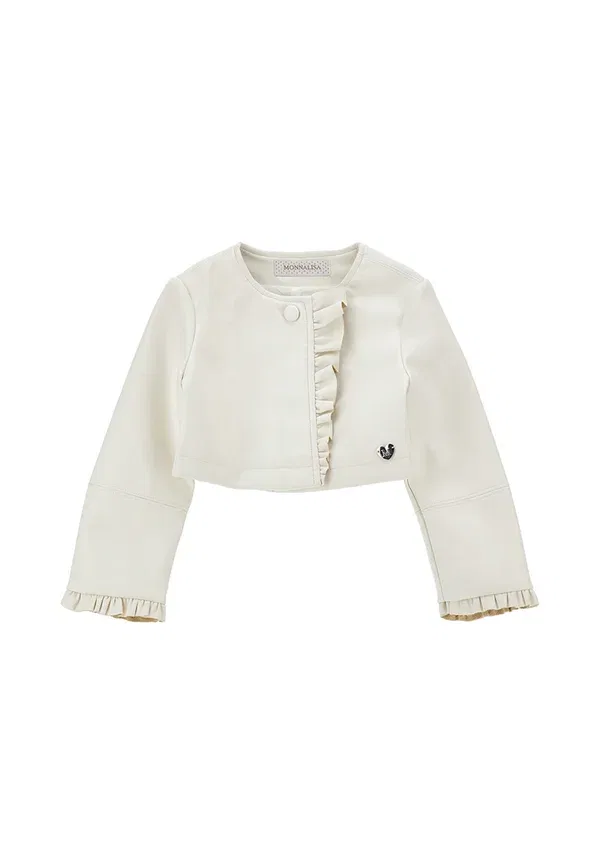 Куртка с пайетками Monnalisa Ivory, слоновая кость