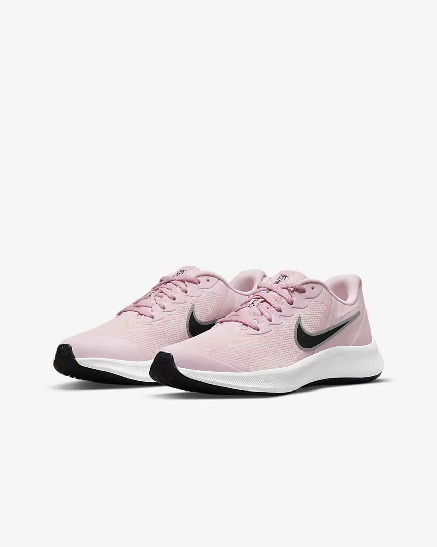 Детские кроссовки для мальчиков с длинным шнурком Star Runner 3 NIKE, Pink — фото 4