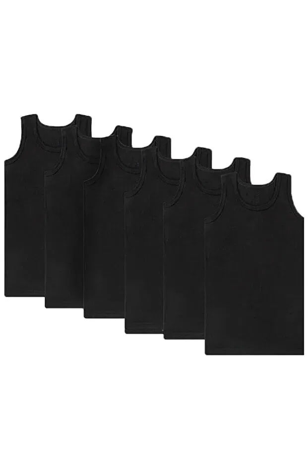 Детский комплект маек для мальчиков 6 шт Hepsine Rakip, Black