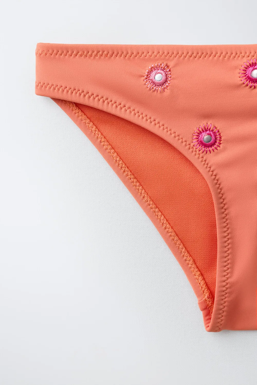 6-14 лет / Бикини с вышивкой и зеркальными вставками ZARA, Orange — фото 4