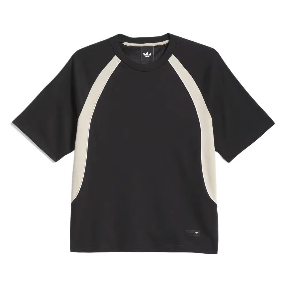 Футболка с круглым вырезом, умеренная, Adidas Originals, Black/Khaki Three