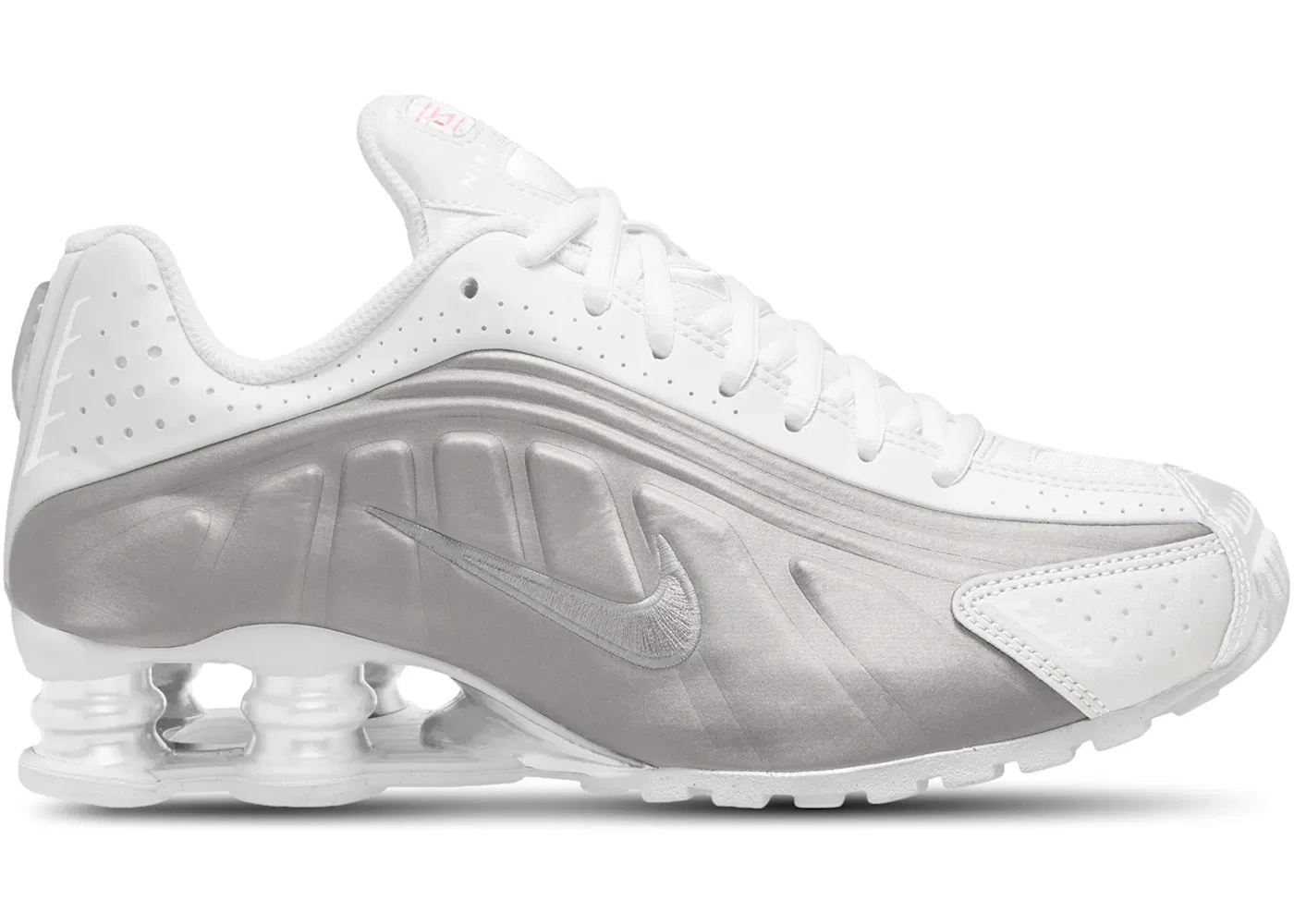 Детские кроссовки Lifestyle Nike Shox R4, White/White/Bright Crimson/Metallic Silver