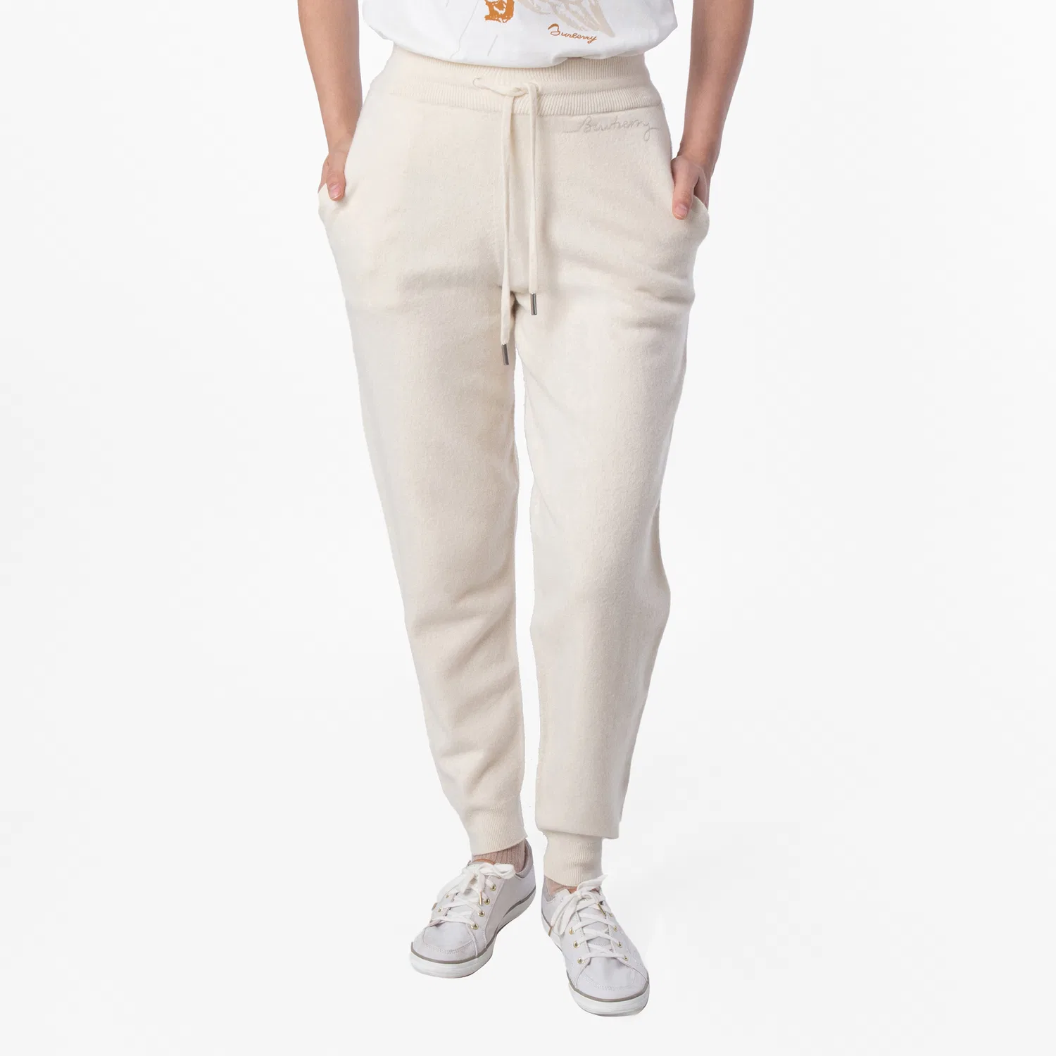 Брюки спортивные из шерсти и кашемира Wool Cashmere-Blend Jogging Pants Burberry, Nutmeg