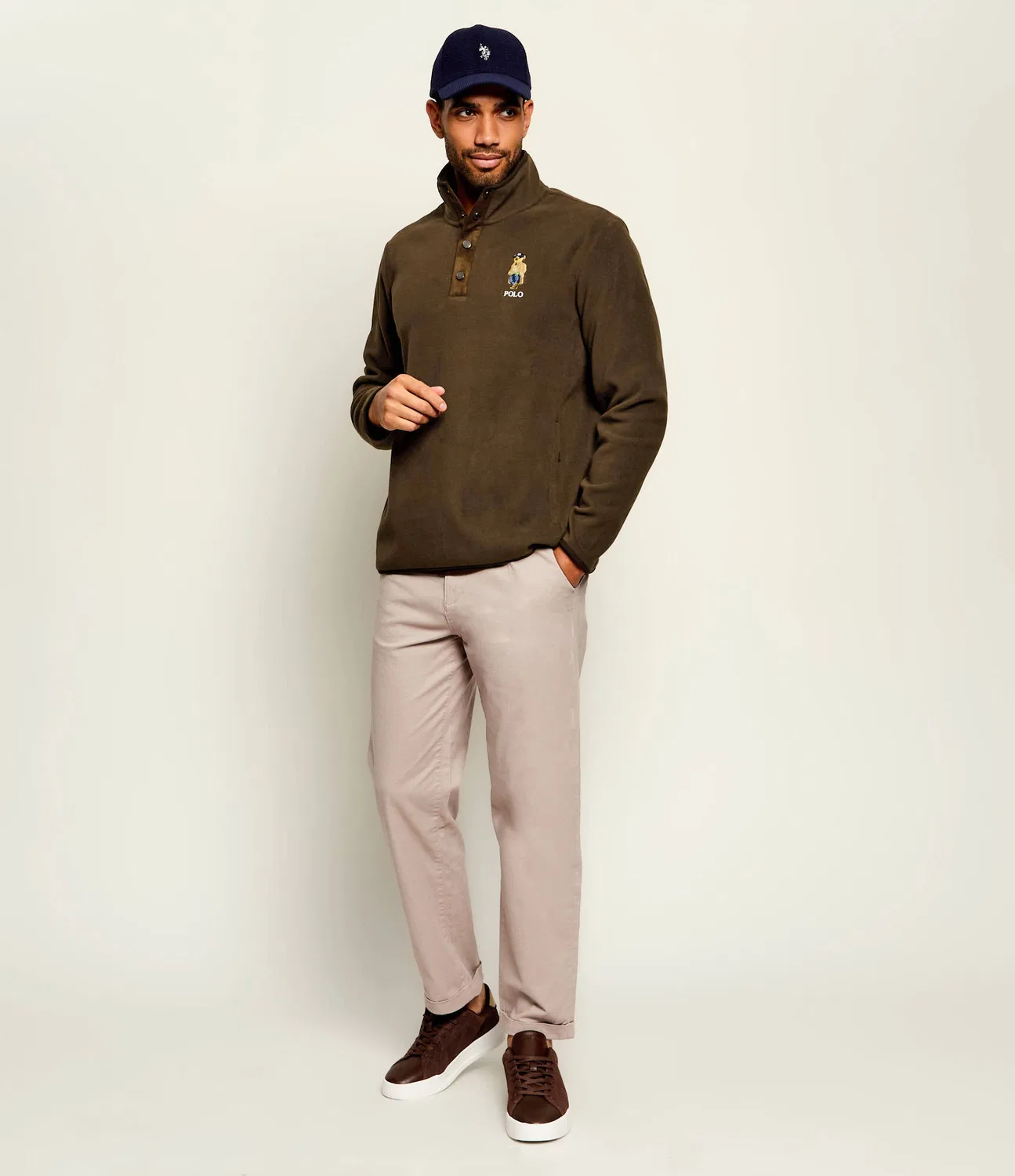 Флисовая кофта с молнией Polo Ralph Lauren, Marrone — фото 2