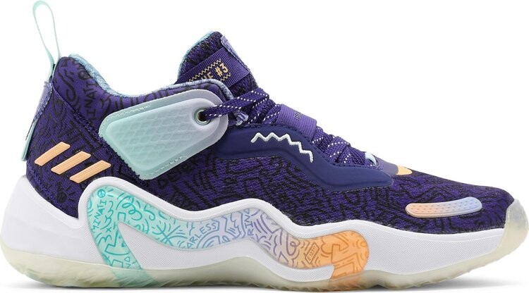 

Кроссовки Adidas D.O.N. Issue #3 Big Kids 'Jazz', фиолетовый