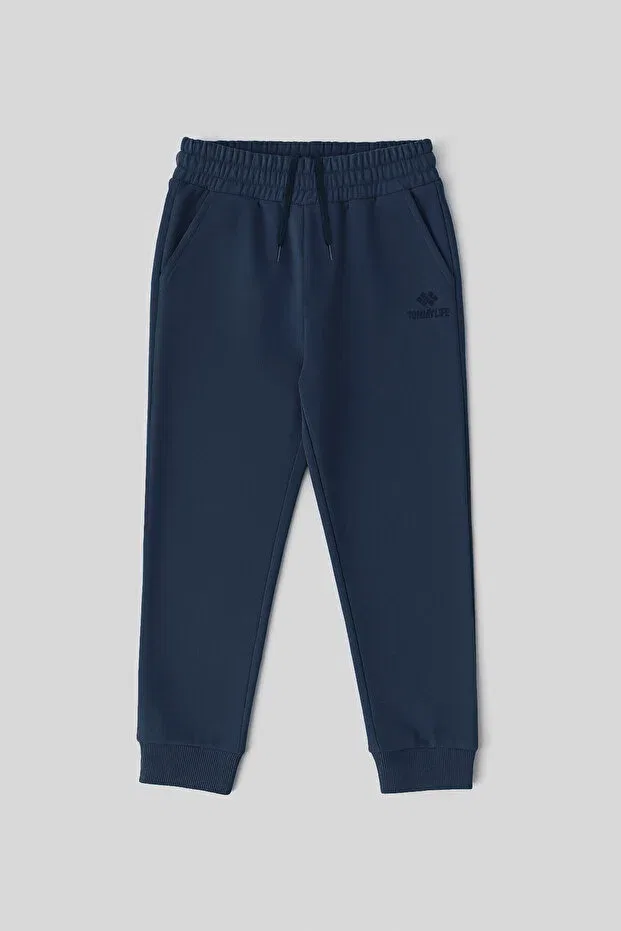 Детские спортивные штаны для мальчиков с манжетами Indigo Standard Fit Cuffed Slim Boys' Tracksuit Bottom Tommy Life, Indigo
