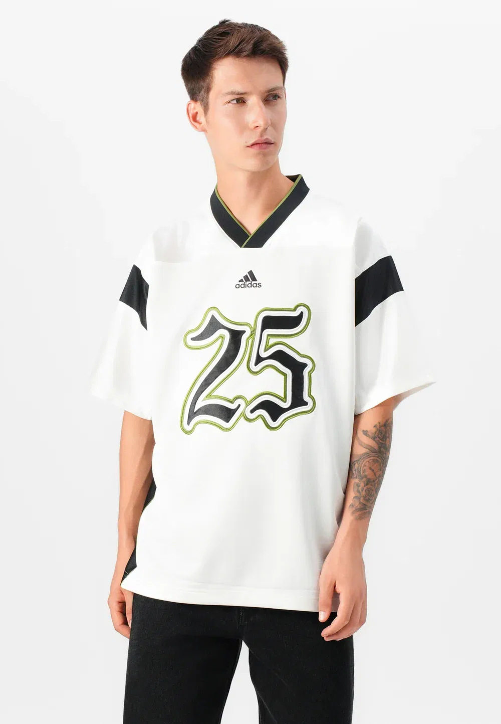 Футболка унисекс с принтом Adidas Originals, Cloud White/Black — фото 4