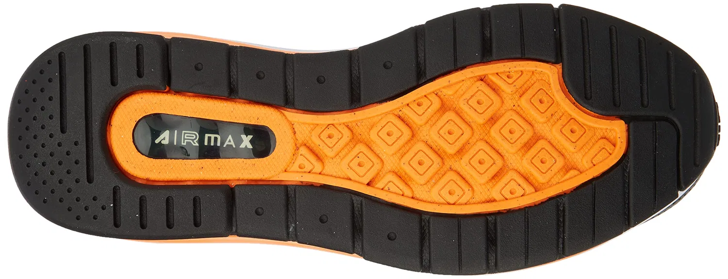 Детские кроссовки для мальчиков с шнуровкой NIKE, Black Total Orange Grey Fog — фото 4