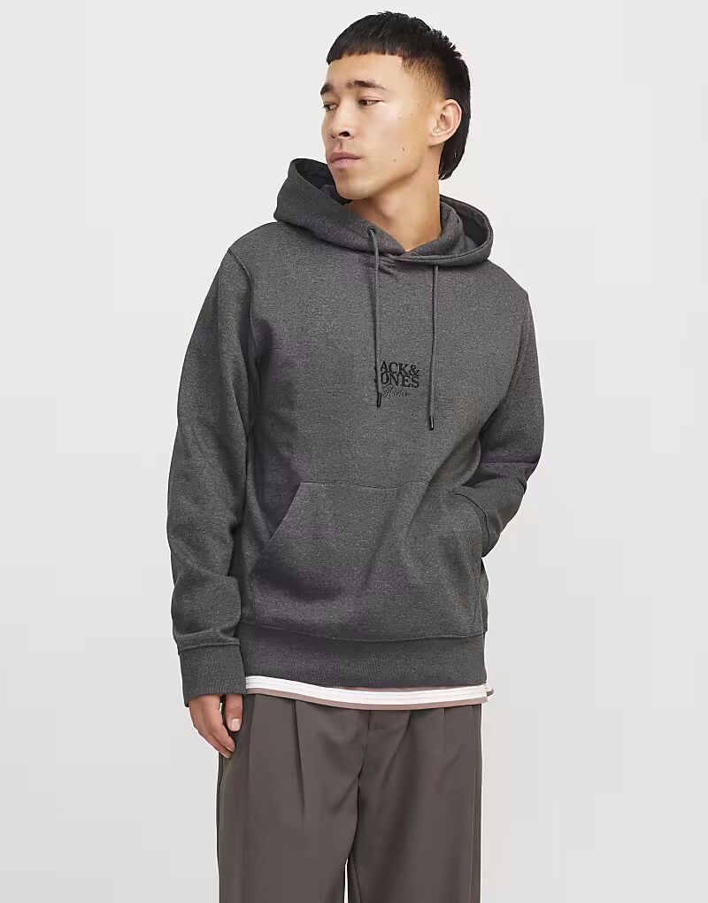 

Толстовка Jack & Jones Hoodie темно-серого меланжевого цвета