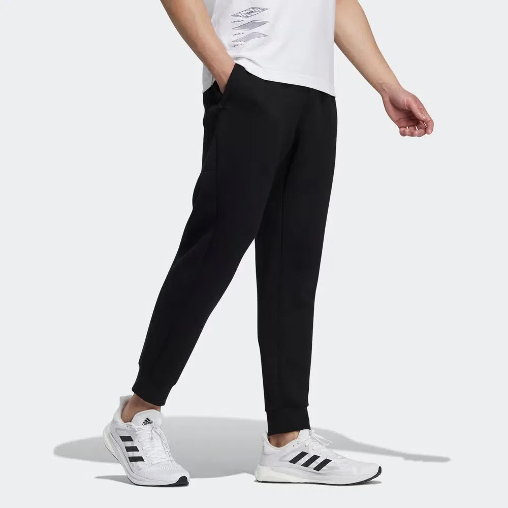 Штаны спортивные однотонные Adidas, черный — фото 4