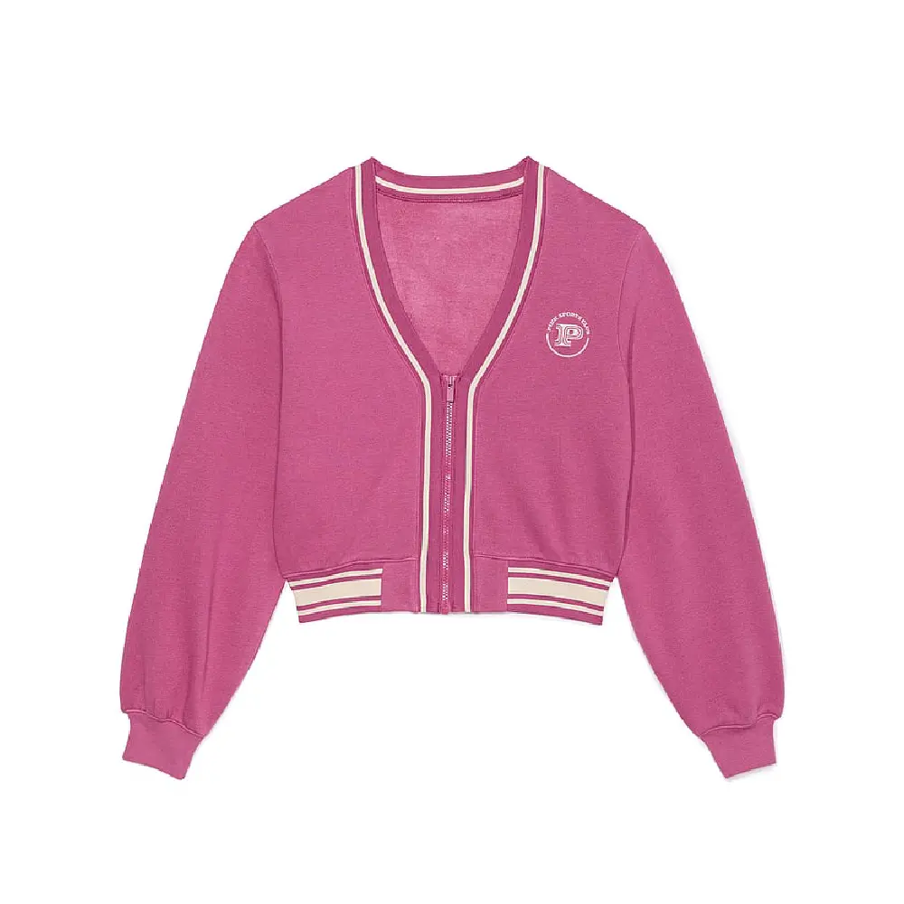 

Кардиган Victoria's Secret Pink Ivy Fleece Front-zip, лиловый