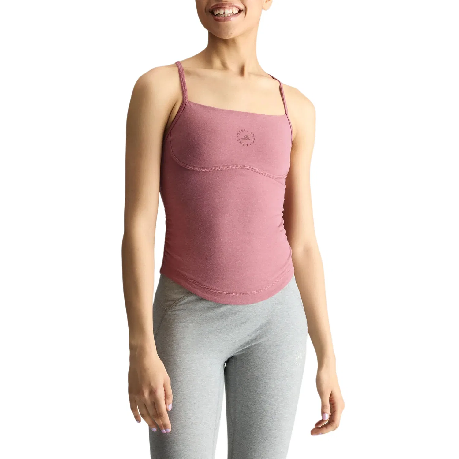 Женский топ без рукавов Adidas, Цвет Basic Heather Gray