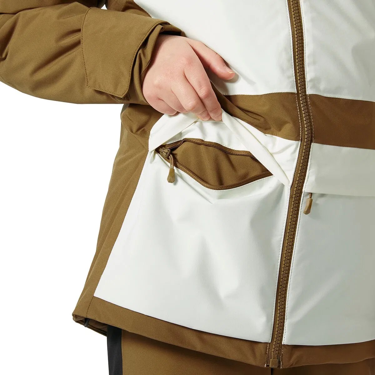 Детская снеговая куртка для девочек с принтом Jr Stellar Jacket 2.0 Helly Hansen, Sepia — фото 4