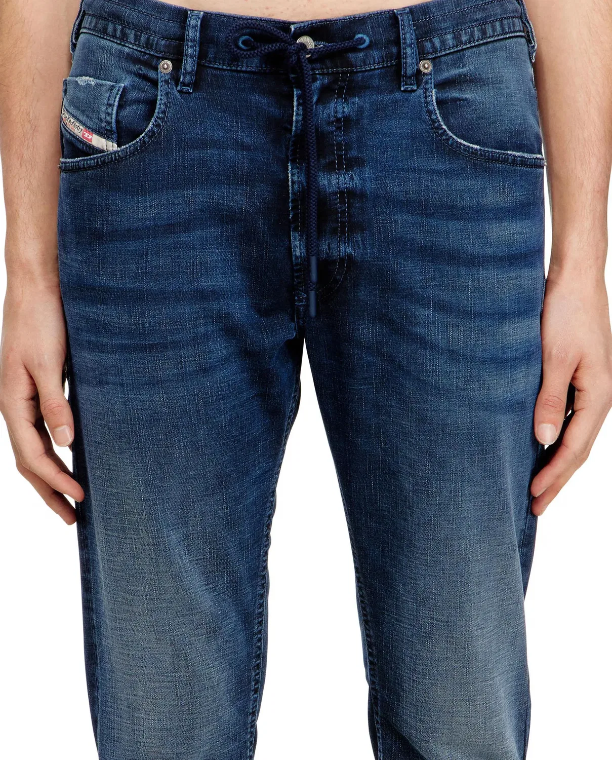 Мужские джинсы regular из джоггинг-денима Vaquero Regular Cintura Media 2032 D-Krooley Joggjeans Diesel, Azul Oscuro — фото 3
