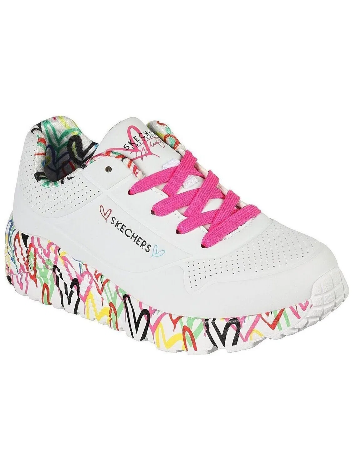 Спортивные кроссовки SKECHERS Skechers Uno Lite - Lovely Luv белого цвета — фото 3